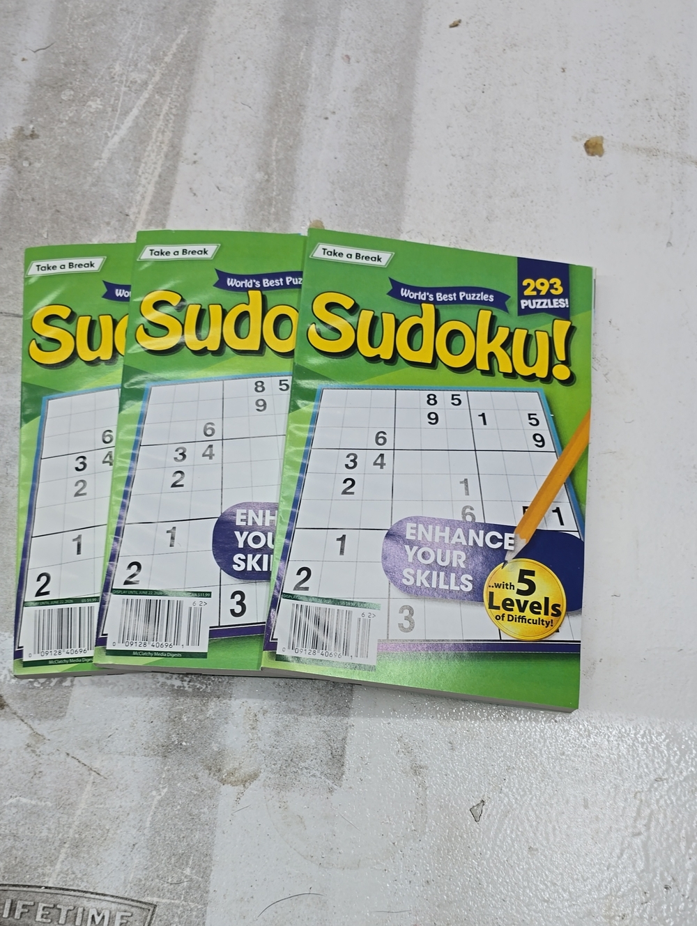 Sudoku! Puzzle Book - Green Cover (Set of 3)